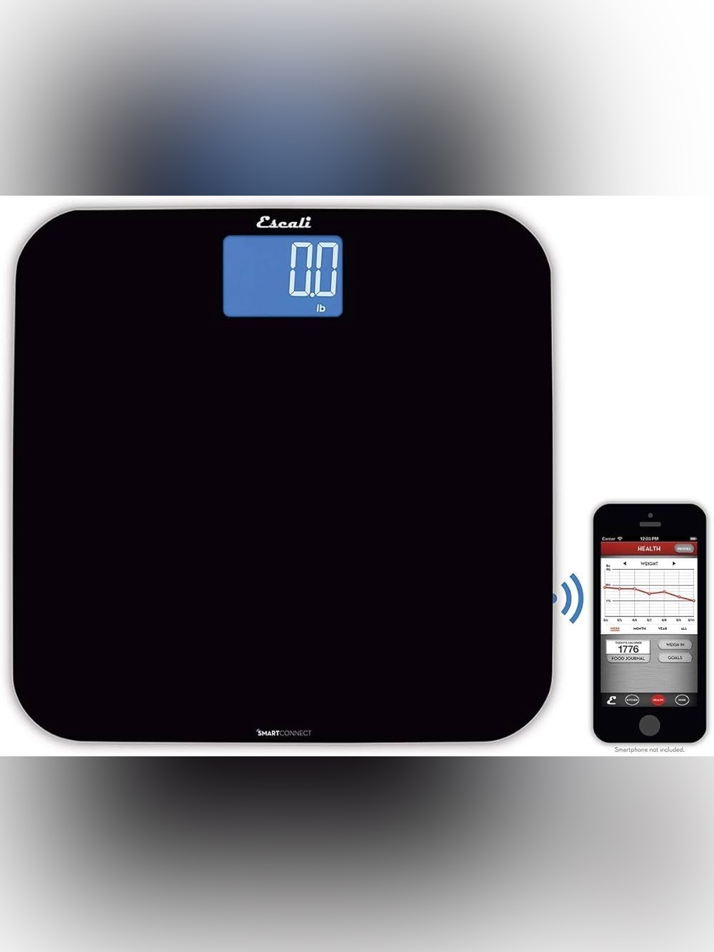 Escali SC200BS SmartConnect Digital Bathroom Body Scale - Picture 2 of 8